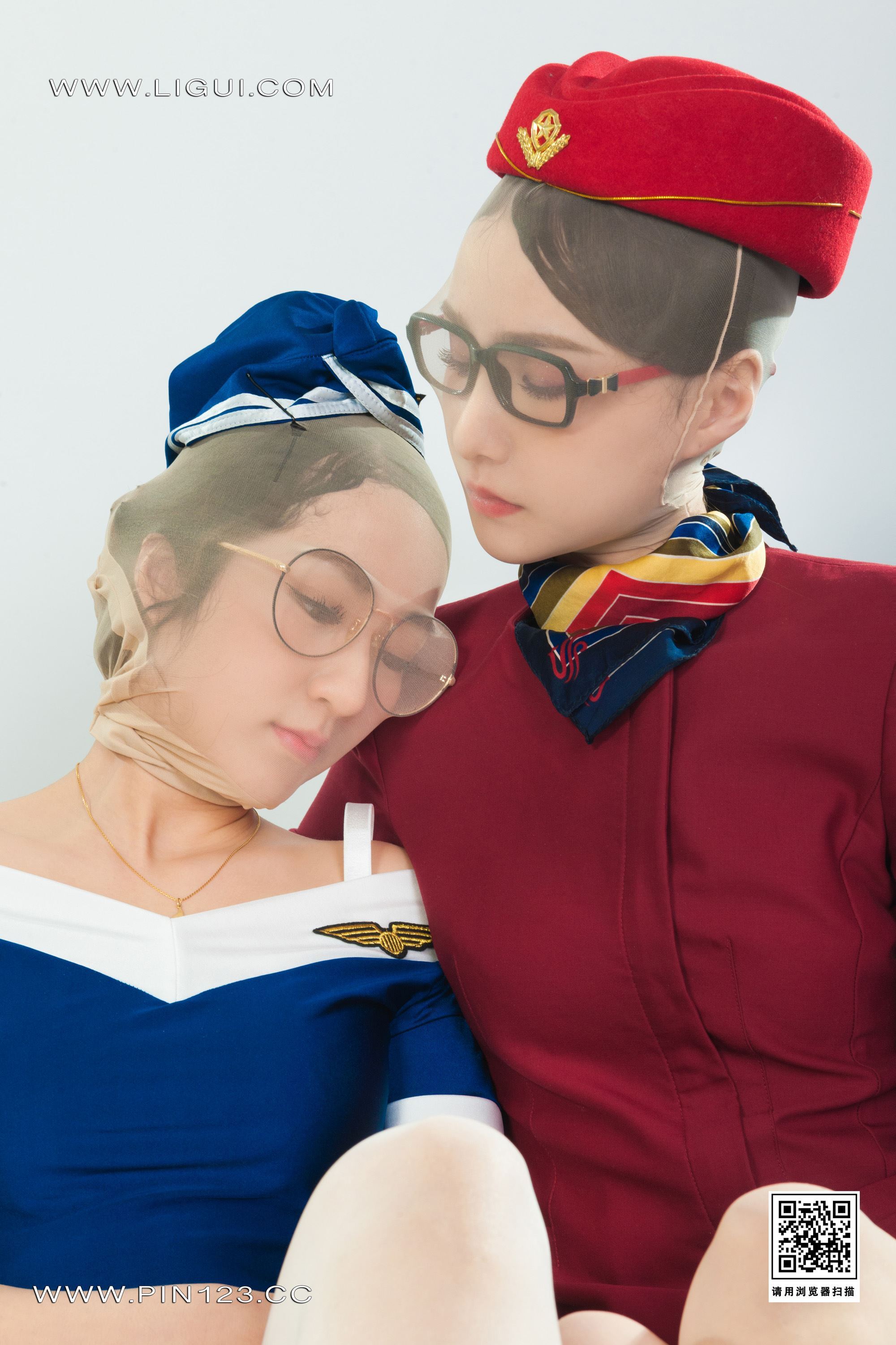 Ligui丽柜 2022.11.11 双生花-空中丝欲 汐汐＆心心